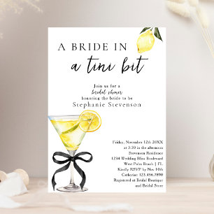 Bruid In Tini Beetje Lemon Drop Martini Bruidsfees Kaart