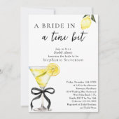 Bruid In Tini Beetje Lemon Drop Martini Bruidsfees Kaart (Voorkant)