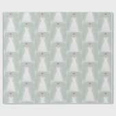 Bruid in trouwjurk cadeaupapier (Vlak)