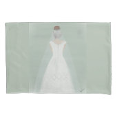 Bruid in trouwjurk kussensloop (Voorkant)