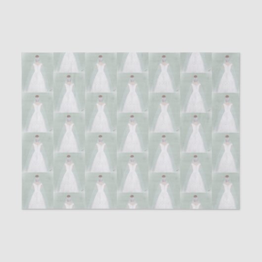 Bruid in trouwjurk tissuepapier (Voorkant)