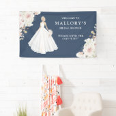 Bruid in Trouwjurk Vrijgezellenfeest Welkom Spandoek (Insitu)