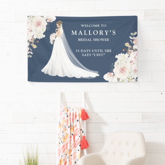 Bruid in Trouwjurk Vrijgezellenfeest Welkom Spandoek (Insitu)