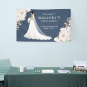 Bruid in Trouwjurk Vrijgezellenfeest Welkom Spandoek (Beurs)