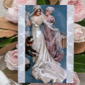 Bruid in vintage stijl kaart