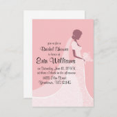 Bruid in Wedding Gown Bruids Douche Uitnodiging (Voorkant / Achterkant)