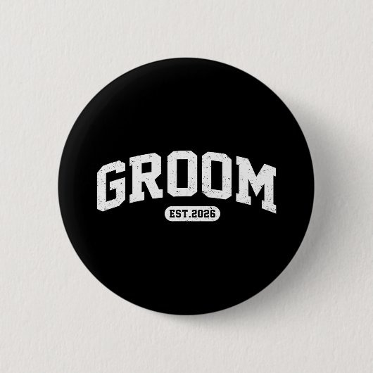 Bruid is 2026 bruid en bruidegom 2026 bijpassend ronde button 5,7 cm (Voorkant)