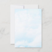 Bruid is op cloud negen vrijgezellenfeest uitnodig kaart (Achterkant)