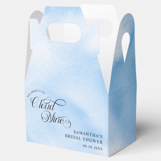 Bruid is op cloud negen Vrijgezellenfeest welkom Bedankdoosjes (Geopend)