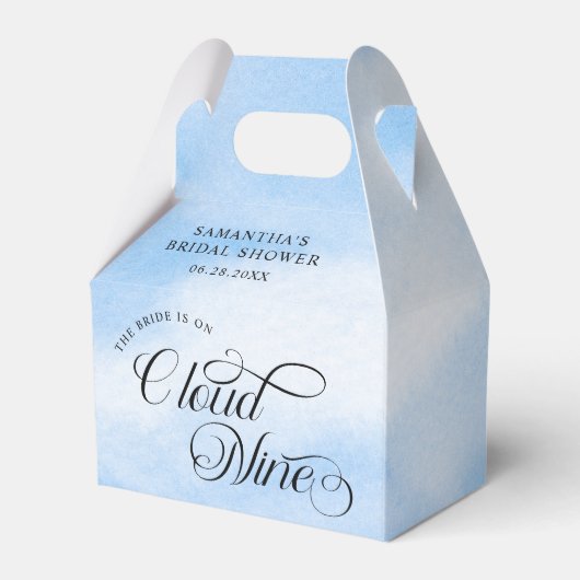 Bruid is op cloud negen Vrijgezellenfeest welkom Bedankdoosjes (Achterkant)