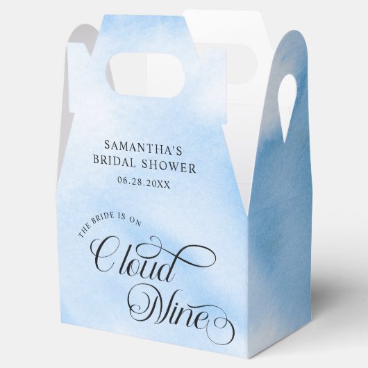 Bruid is op cloud negen Vrijgezellenfeest welkom Bedankdoosjes (Geopend)