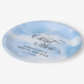 Bruid is op cloud negen Vrijgezellenfeest welkom Papieren Bordje (Gekanteld)