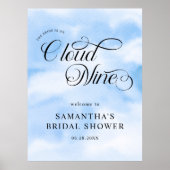 Bruid is op cloud negen Vrijgezellenfeest welkom Poster (Voorkant)