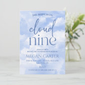 Bruid is op Cloud Nine Bachelorette Weekend Party Kaart (Staand voorkant)