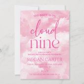 Bruid is op Cloud Nine Bachelorette Weekend Party Kaart (Voorkant)