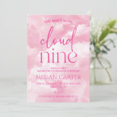 Bruid is op Cloud Nine Bachelorette Weekend Party Kaart (Staand voorkant)