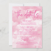 Bruid is op Cloud Nine Bachelorette Weekend Party Kaart (Achterkant)