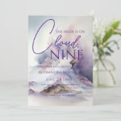 Bruid is op Cloud Nine Bachelorette Weekend Party Kaart (Staand voorkant)