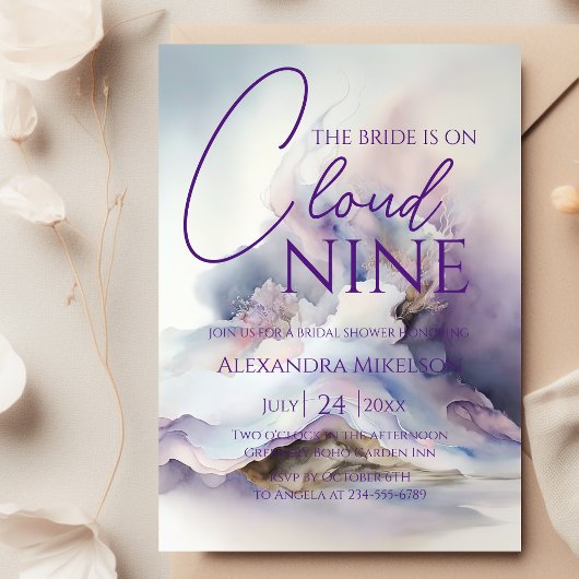 Bruid is op Cloud Nine Bachelorette Weekend Party Kaart
