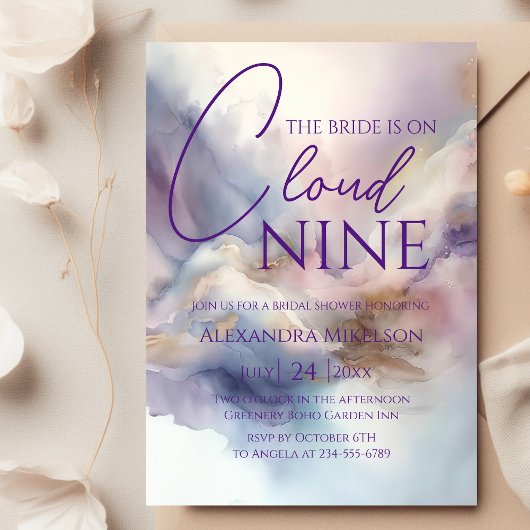 Bruid is op Cloud Nine Bachelorette Weekend Party Kaart