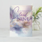 Bruid is op Cloud Nine Bachelorette Weekend Party Kaart (Staand voorkant)