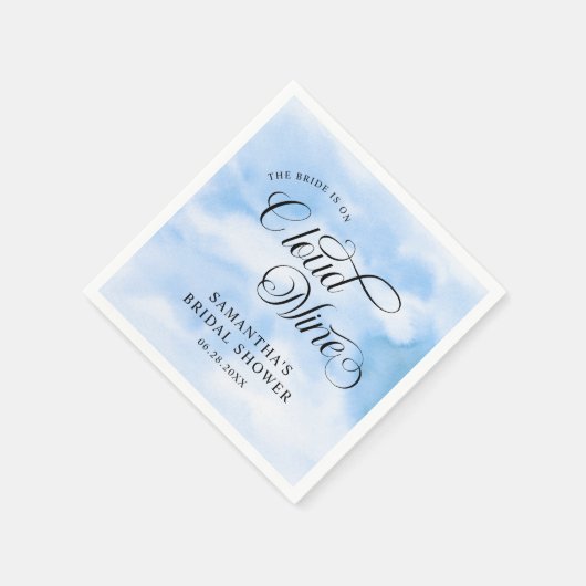 Bruid Is Op Wolk 9 Bruidsfeest Verwelkoming Servet (Hoek)