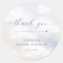 Bruid Is Op Wolk 9 Bruidsmeisjesfeest Bedankt Ronde Sticker