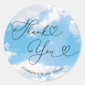 Bruid Is Op Wolk 9 Bruiloft Uitnodigingen Ronde Sticker (Voorkant)