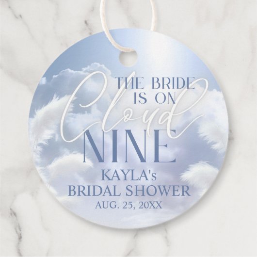 Bruid Is Op Wolk 9 Pampas Bruidsmeisjesfeest Bedankjes Labels (Achterkant)