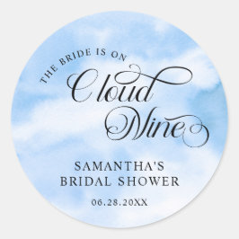 Bruid Is Op Wolk Negen Trouwfeest Welkom Ronde Sticker