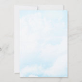 Bruid is op wolk negen vrijgezellenfeest uitnodigi kaart (Achterkant)