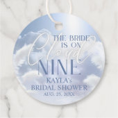 Bruid Is Op Wolk Zes 9 Pampas Bruiloft Feest Bedankjes Labels (Achterkant)