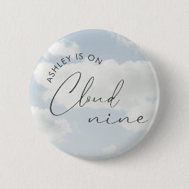 Bruid Is Op Wolk Zes Bruidsfeest  Ronde Button 5,7 Cm