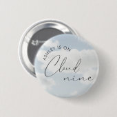Bruid Is Op Wolk Zes Bruidsfeest Ronde Button 5,7 Cm (Voorkant /achterkant)