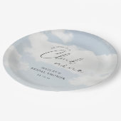 Bruid Is Op Wolk Zeven Bruidsfeest  Papieren Bordje (Gekanteld)