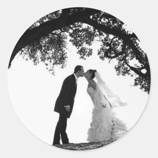 Bruid Kiss onder eiken Sticker (Voorkant)