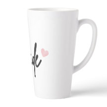 Bruid koffiemok - Roze Hart Script Bruidsmok