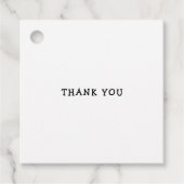 Bruid laadt bruidsfeest bedankjes labels (Voorkant)