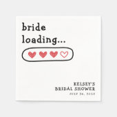 Bruid Laadt Harten Bruiloft Feest Servet (Voorkant)