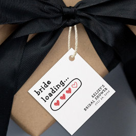 Bruid laadt harten Bruiloftfeestje Bedankjes Labels