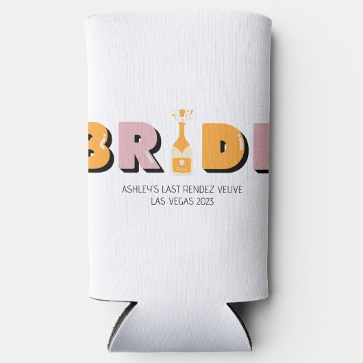 Bruid "Laatste Rendez Veuve" Koelbox Seltzer Blikjeskoeler (Voorkant)