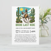 Bruid Laatste Rit Ongetrouwde Vrouwen Jubileumfees Kaart (Staand voorkant)