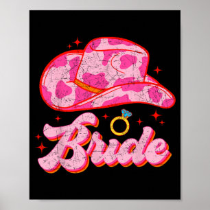 Bruid Land Cowgirl Hoed Westerse Bachelorette Fees Poster