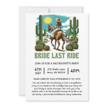 Bruid Last Ride Spinster Bachelorette Party