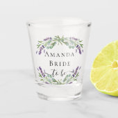 Bruid lavendel eucalyptus groen naam shot glas (Voorkant)