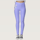 Bruid lavendel violet floral Leggings (Voorkant)