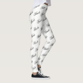 Bruid Leggings - Zwart op Wit (Rechts)