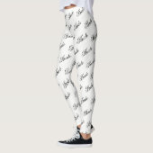 Bruid Leggings - Zwart op Wit (Links)