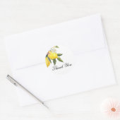 BRUID LEMONS BEDANKT RONDE STICKER (Envelop)