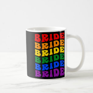 Bruid Lgbt Groovy Regenboog Vlag Bachelorette Fees Koffiemok